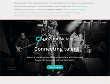 Tablet Screenshot of go2musicians.com